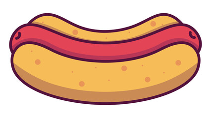 Cartoon Hot Dog Illustration