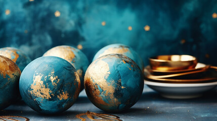 blue christmas balls