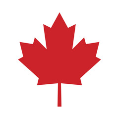 red maple leaf canada vector icon design