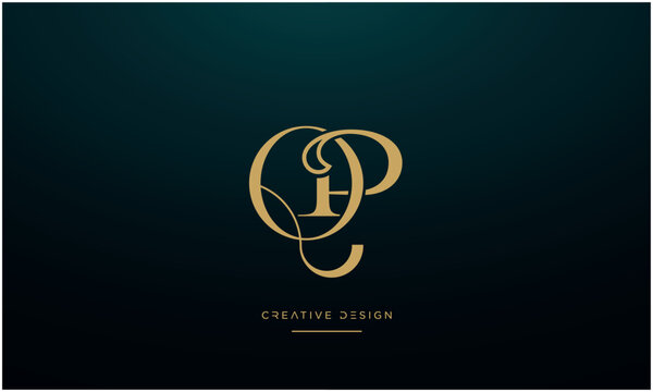 Alphabet letters QP or PQ logo monogram