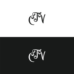 CTV logo. C T V design. White CTV letter. CTV, C T V letter logo design. Initial letter CTV linked circle uppercase monogram logo. C T V letter logo vector design. 