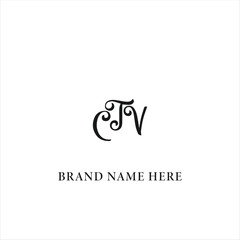 CTV logo. C T V design. White CTV letter. CTV, C T V letter logo design. Initial letter CTV linked circle uppercase monogram logo. C T V letter logo vector design. 
