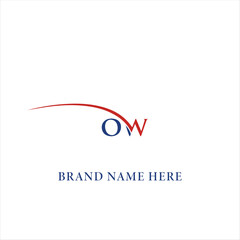 OW logo. O W design. White OW letter. OW, O W letter logo design. Initial letter OW linked circle uppercase monogram logo. O W letter logo vector design. 