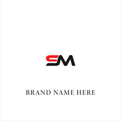 SM logo. S M design. White SM letter. SM, S M letter logo design. Initial letter SM linked circle uppercase monogram logo. S M letter logo vector design. 