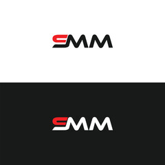 SMM logo. S M M design. White SMM letter. SMM, S M M letter logo design. Initial letter SMM linked circle uppercase monogram logo. S M M letter logo vector design. 