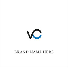 VC logo. V C design. White VC letter. VC, V C letter logo design. Initial letter VC linked circle uppercase monogram logo. V C letter logo vector design. 