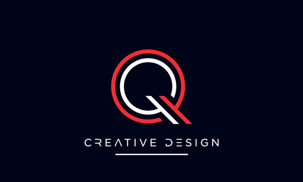 QQ or Q Alphabet letters logo monogram