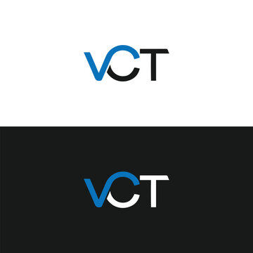 VCT logo. V C T design. White VCT letter. VCT, V C T letter logo design. Initial letter VCT linked circle uppercase monogram logo. V C T letter logo vector design. 