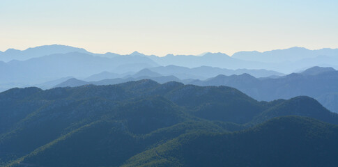 Wonderful Mystical View of the Mountain Range