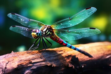 Beautiful bright Dragonfly high resolution HD large format not blurry (AI Generator)