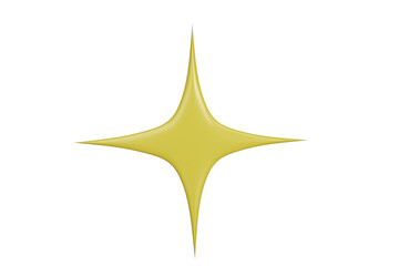 golden star on white background, Shine icon
