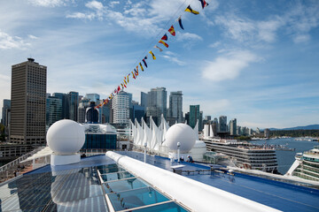 Vancouver Canada harbor and skyline