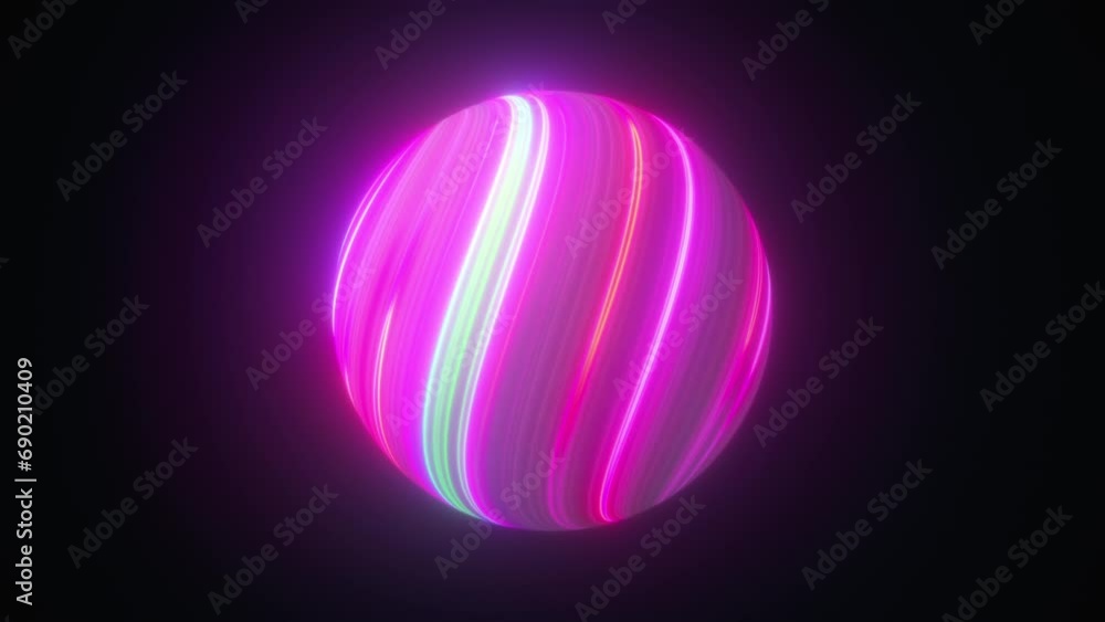 Poster abstract gradient sphere. computer generated 3d render