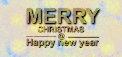 merry Christmas and happy new year colorful text design