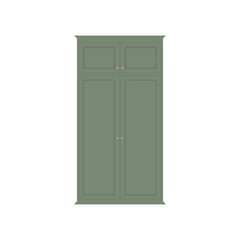 wardrobe vector flat illustration white background