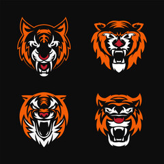 Collection of tiger head logos