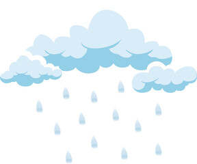 day cloudy and rainy forecast illustration design - obrazy, fototapety, plakaty