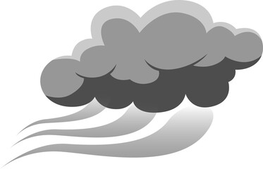cloudy and wild forecast night illustration design