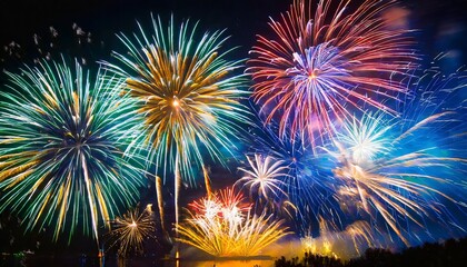 Obraz premium fireworks in the night sky