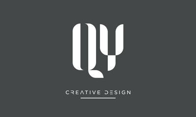 Obraz premium Alphabet letters QY or YQ logo monogram