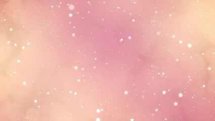 Light peach color background with Glittering cute pastel peach star particles blinking Glowing for Luxury design. - Powered by Adobe