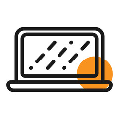 Laptop icon. Electronic single icon