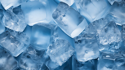 Obraz premium ice cubes, ice background, top view