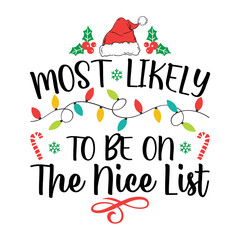 Most Likely To be on the Nice List Svg