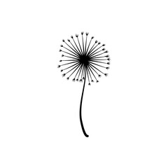 Dandelion silhouettes set