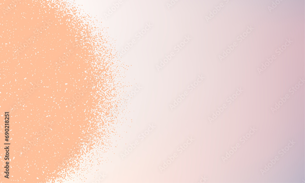 Poster blurred peach fuzz blob banner, circle grain texture and noise distressed effect. dotted print wallp