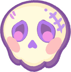 set of cute decorative halloween stickers