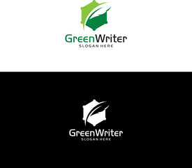 Green Writer Logo in Vector