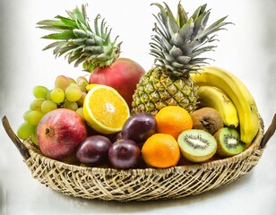 Naklejka na ściany i meble Fresh Fruits Basket