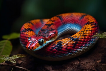 Obraz premium close up of a python. 