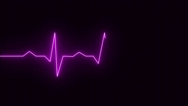 Heart beat. icon. ekg .Pulse rate vector. Flat style vector illustration. Neon heartrate sign with glows