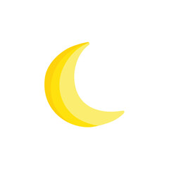 Yellow moon icon 