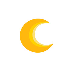 Obraz na płótnie Canvas Yellow moon icon 