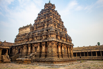 Main chamber housing lord shiva in the Airavatesvara Temple located in Darasuram town in...