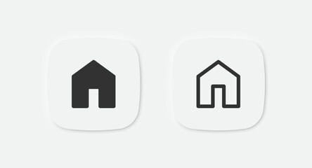 Home icon. House symbol. Homepage signs. Main page symbols. Webpage icons. Vector isolated sign.
