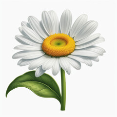 flower, daisy, nature, isolated, white, plant, chamomile