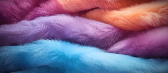 Fototapeta premium Pilled colorful woolen blanket Closeup woolen blanket with lint pilling Woolen product after washing. Website header. Creative Banner. Copyspace image