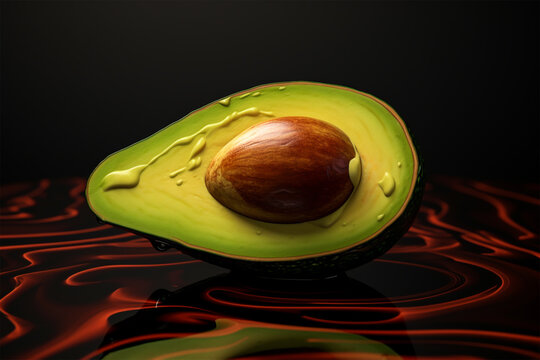 Avocado-Vielfalt - Ein erfrischendes Bild von Avocados, Avocadozweigen und dem gesunden, gr&uuml;nen Superfood, das Vielfalt und Frische verk&ouml;rpert