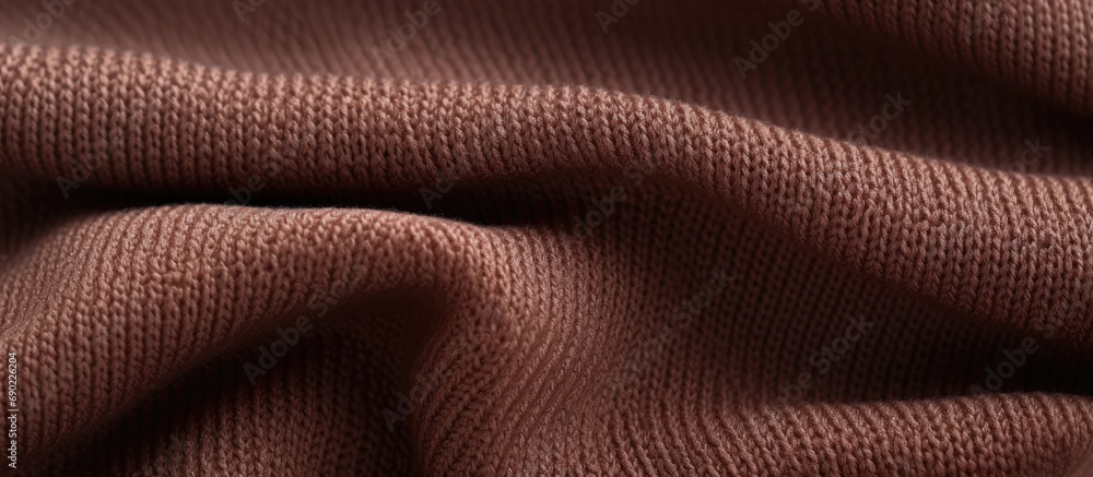 Leinwandbilder macro shot of brown woolen knitted fabric texture. website header. creative banner. copyspace image