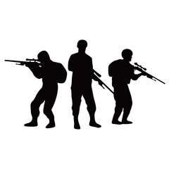 soldier silhouette design. national army sign and symbol.