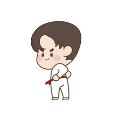 자신감 넘치는 태권도 소년 캐릭터