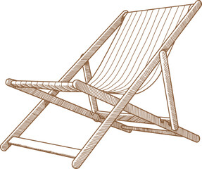 Hand Drawn Illustration Of Deckchair