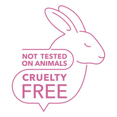 Cruelty free label - in thin line