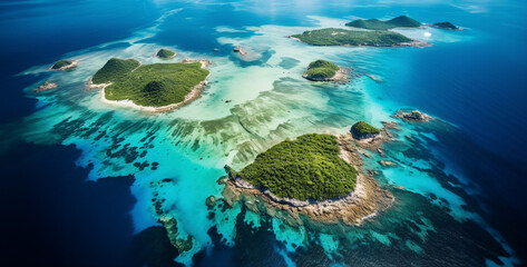 aerial view of the world, photo of the Natuna Islands of the South