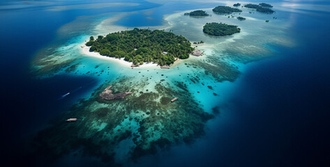 Fototapeta na wymiar photo of the Natuna Islands of the South, view of the earth