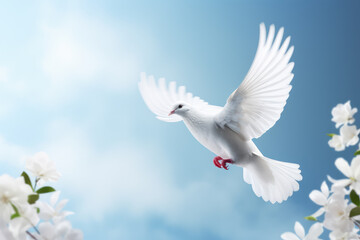 Fototapeta premium Peace and freedom on this International Day, symbolizing global unity and harmony. For a tranquil and serene world where freedom and peace prevail.